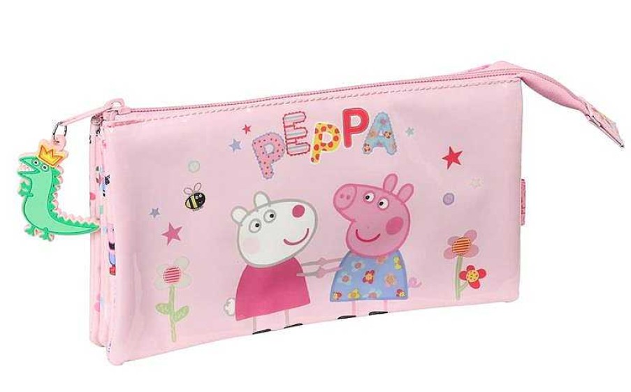 Material Escolar Safta | Estuche Triple Peppa Pig Having Fun