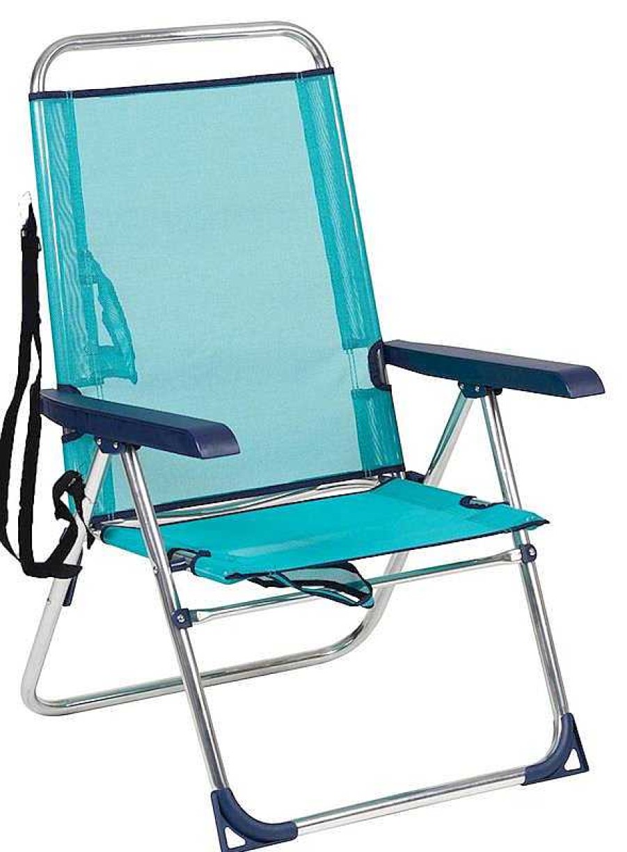 Juguetes Verano Alco | Silla Multiposici N Con Correa Azul Celeste Aluminio