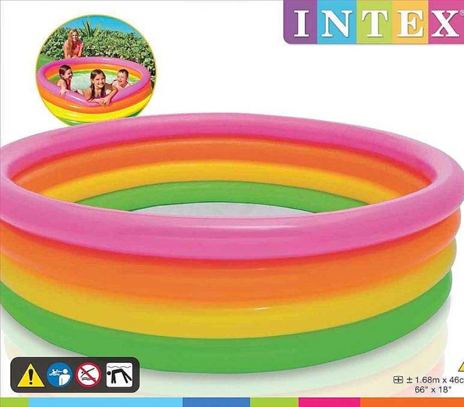 Juguetes Para Piscina Y Accesorios Intex | Piscina Hinchable 4 Tubos De 168X46 Cm