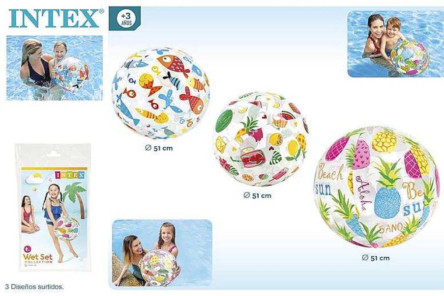 Juguetes Verano Intex | Pelota Hinchable Decoradas 3 Modelos Intex