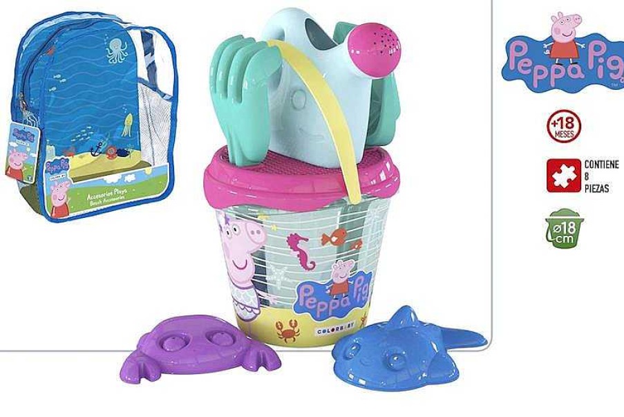 Juguetes Verano Color Baby | Mochila Cubo Playa Peppa Pig