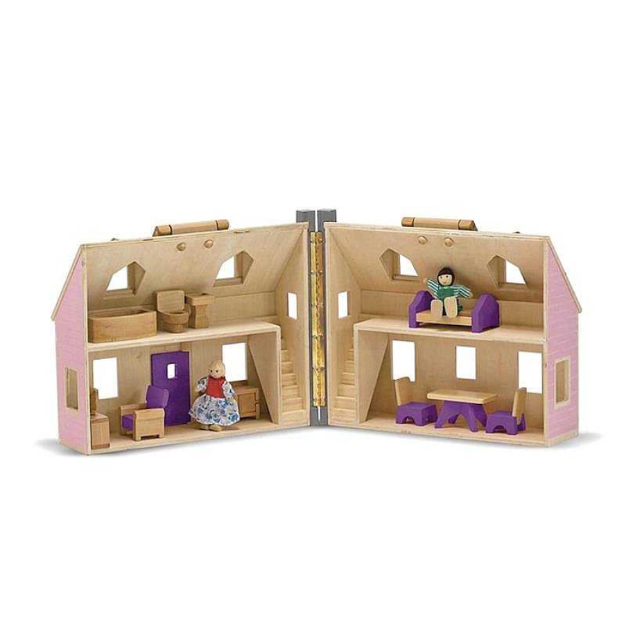 Mu Ecas Toy Partner | Casa Mu Ecas De Madera Plegable Melissa & Doug