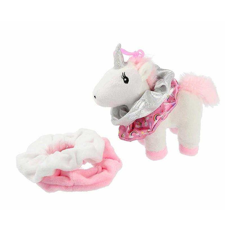 Juegos De Belleza Inca Products, S.L. | Set Llavero Unicornio Y 4 Gomas Para Pelo