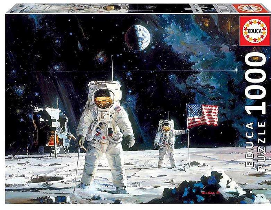 Puzzles Educa Borrás | Puzzle 1000 Piezas First Men On The Moon De Robert Mccall