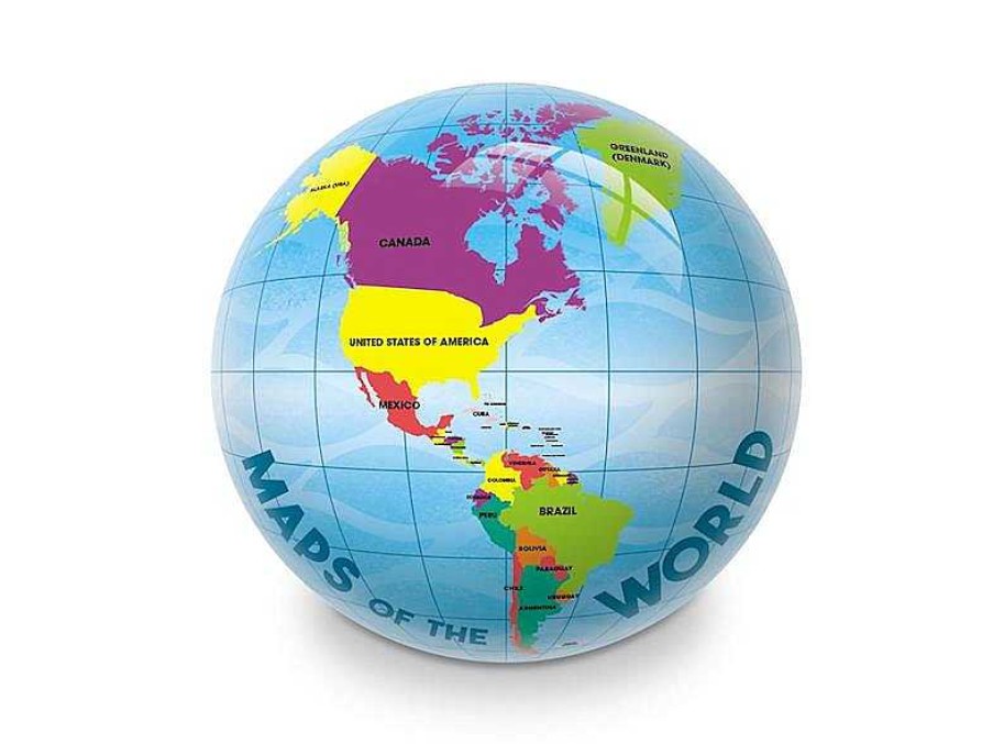 Juguetes Deportivos Unice | Pelota Mapa Del Mundo 230 Mm