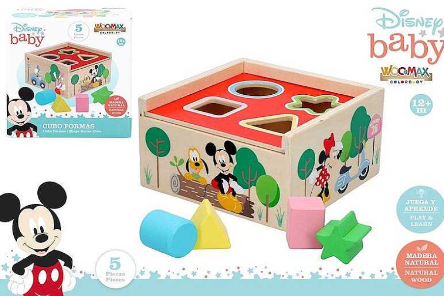 Juguetes Para Beb S Color Baby | Cubo Encajables Madera Disney