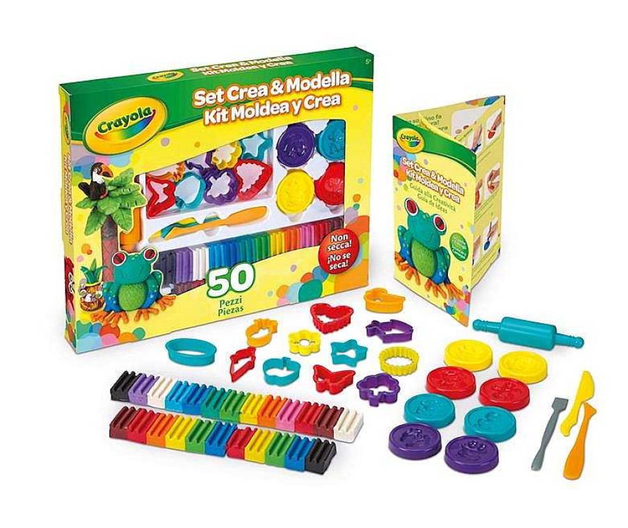 Juguetes Manualidades Infantiles Crayola | Set Crea Y Moldea 50 Piezas Crayola