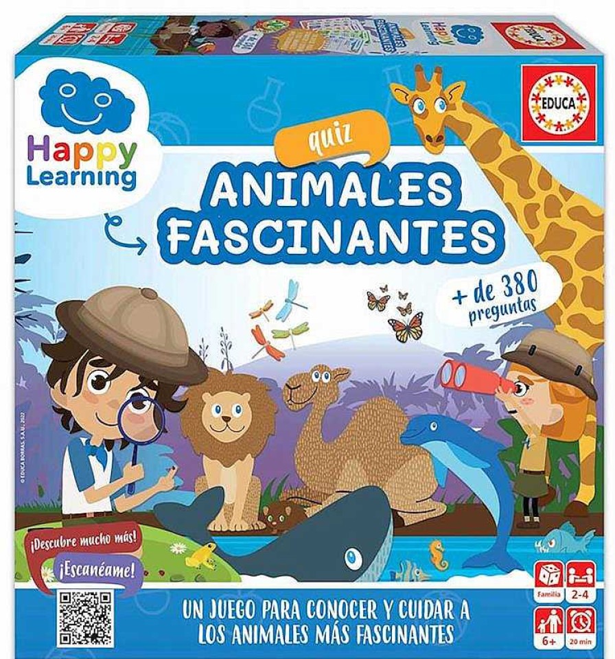 Juegos De Mesa Educa Borrás | Juego Happy Learning Animales Fascinantes