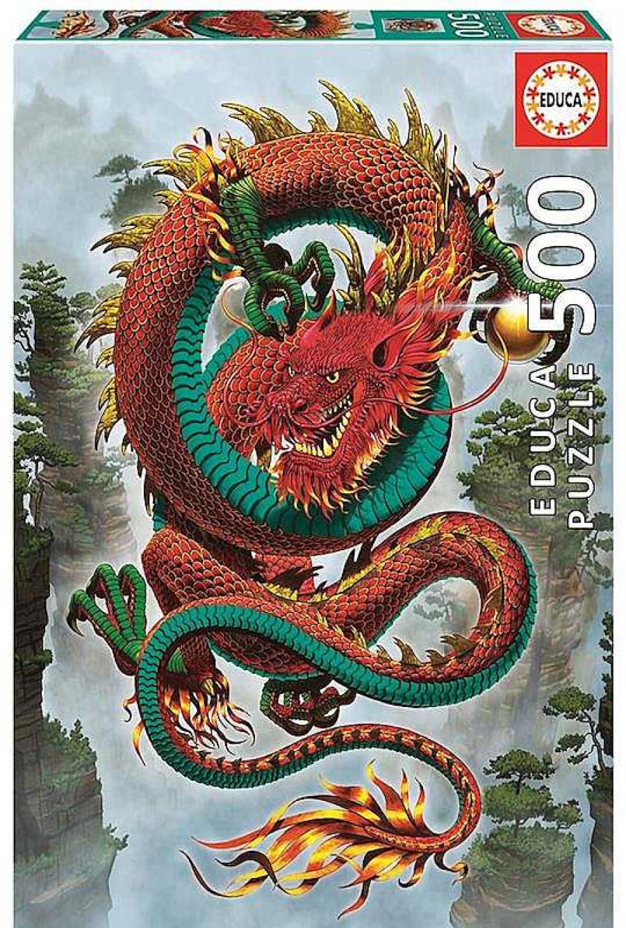 Puzzles Educa Borrás | Puzzle 500 Piezas Dragon De La Buena Fortuna