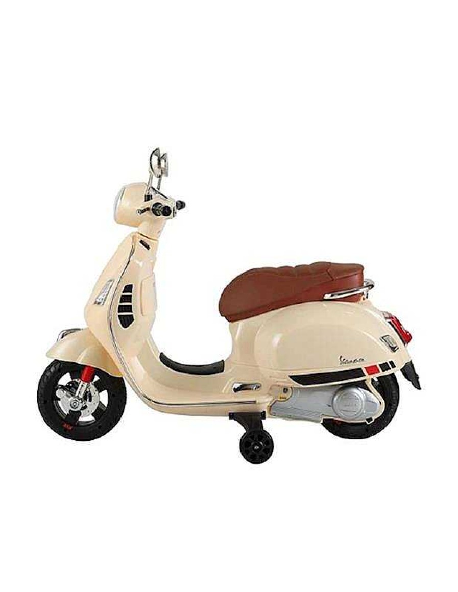 Coches El Ctricos Infantiles Ociotrends | Moto Vespa Beige El Ctrica