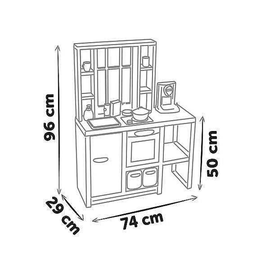 Juegos Del Hogar Smoby | Cocina Juguete Loft Con 32 Accesorios