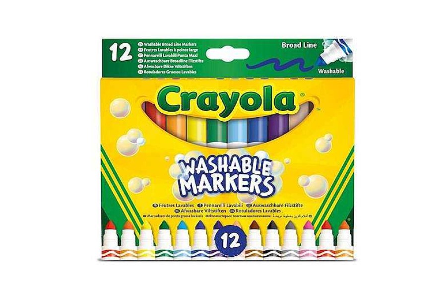 Juegos Del Hogar Crayola | 12 Rotuladores S Per Lavables Maxi Punta