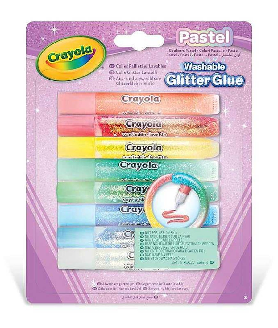 Juegos Del Hogar Crayola | Purpurina Lavable Pegamento Colores Pastel