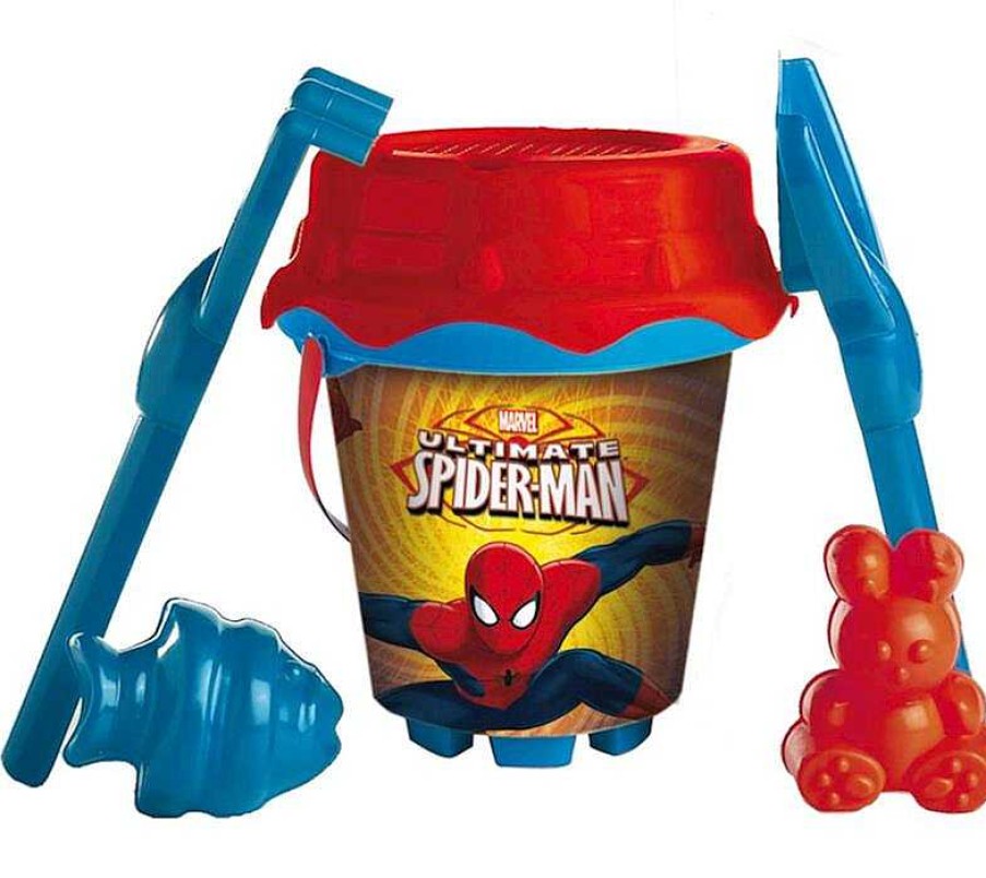 Juguetes Verano Unice | Cubo Playa Castillo Spiderman Con Accesorios