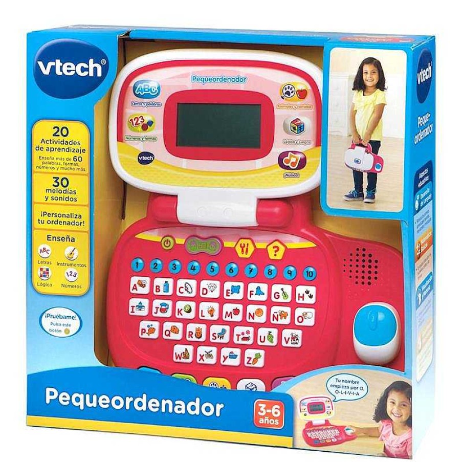 Juguetes Electr Nicos VTech | Ordenador Port Til Rosa Pequeordenador Vtech