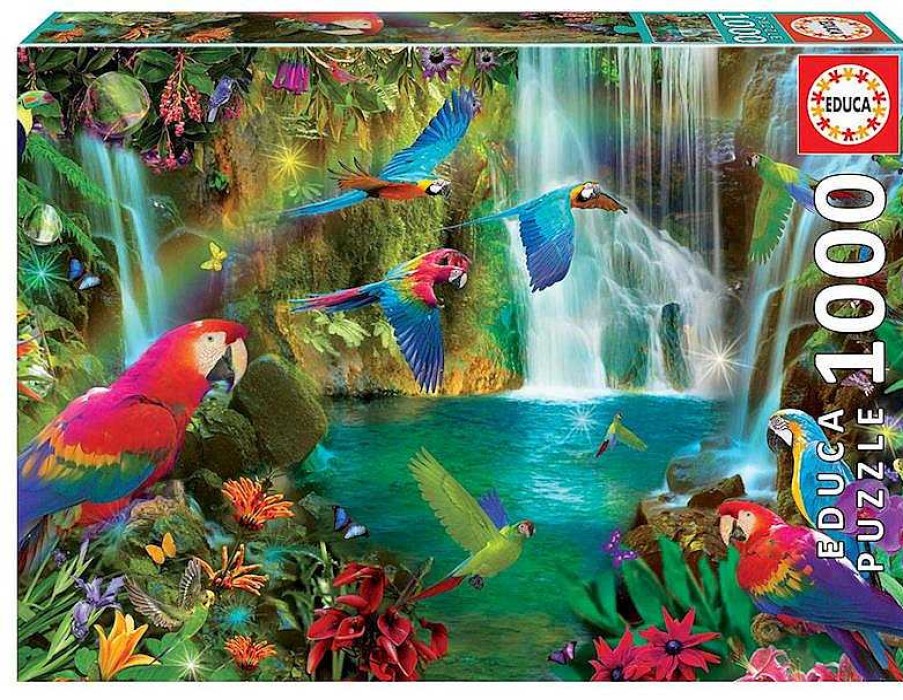 Puzzles Educa Borrás | Puzzle 1000 Piezas Loros Tropicales