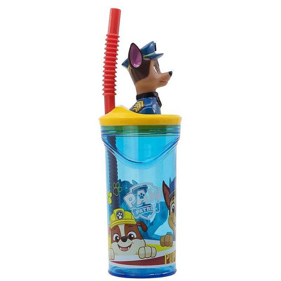 Primera Comuni N Stor | Vaso Infantil 3D Con Pajita La Patrulla Canina