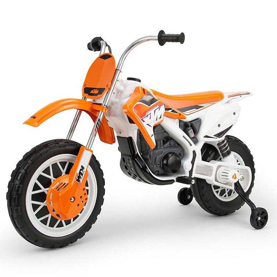 Coches El Ctricos Infantiles Injusa | Moto Cross Bater A Ktm 12V Naranja