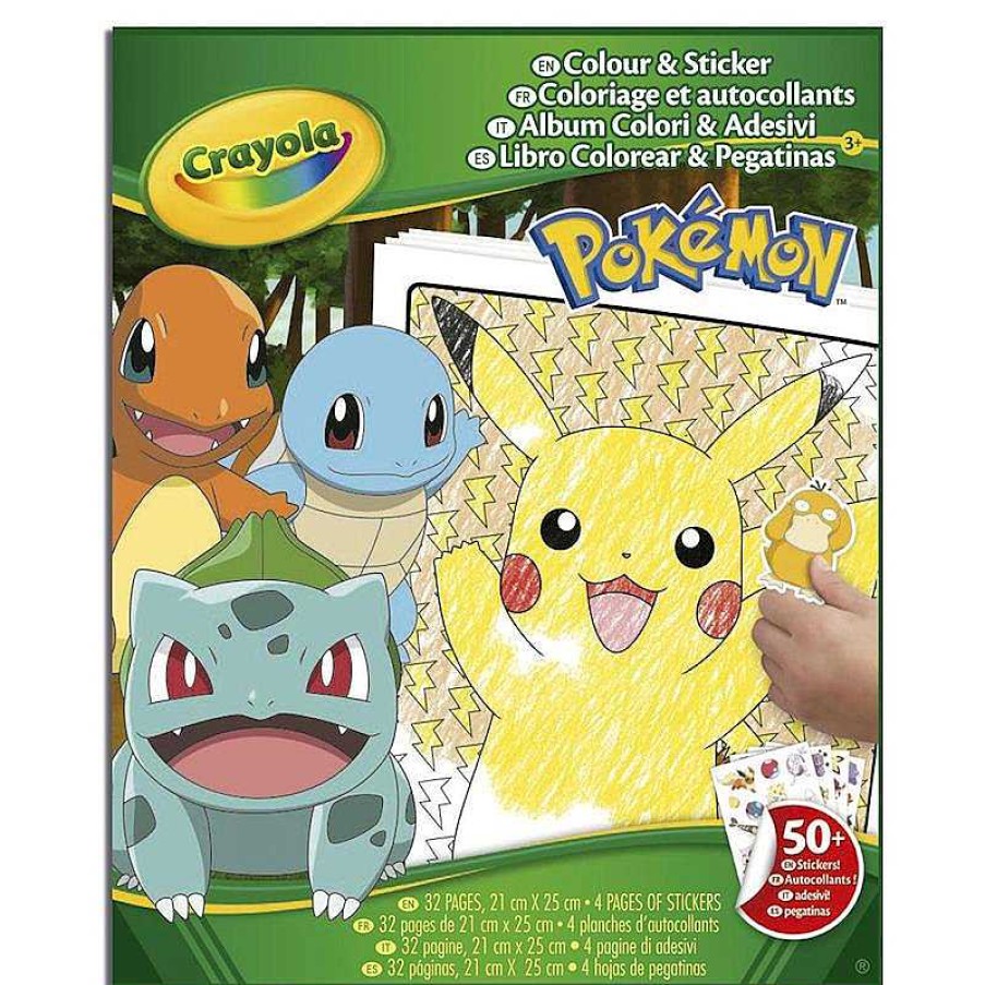 Juegos Del Hogar Crayola | Pokemon Lbum Con Pegatinas Crayola