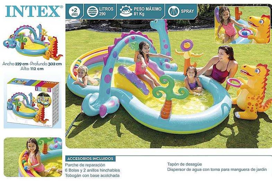 Juguetes Para Piscina Y Accesorios Intex | Centro Juegos Hinchable Dinosaurio