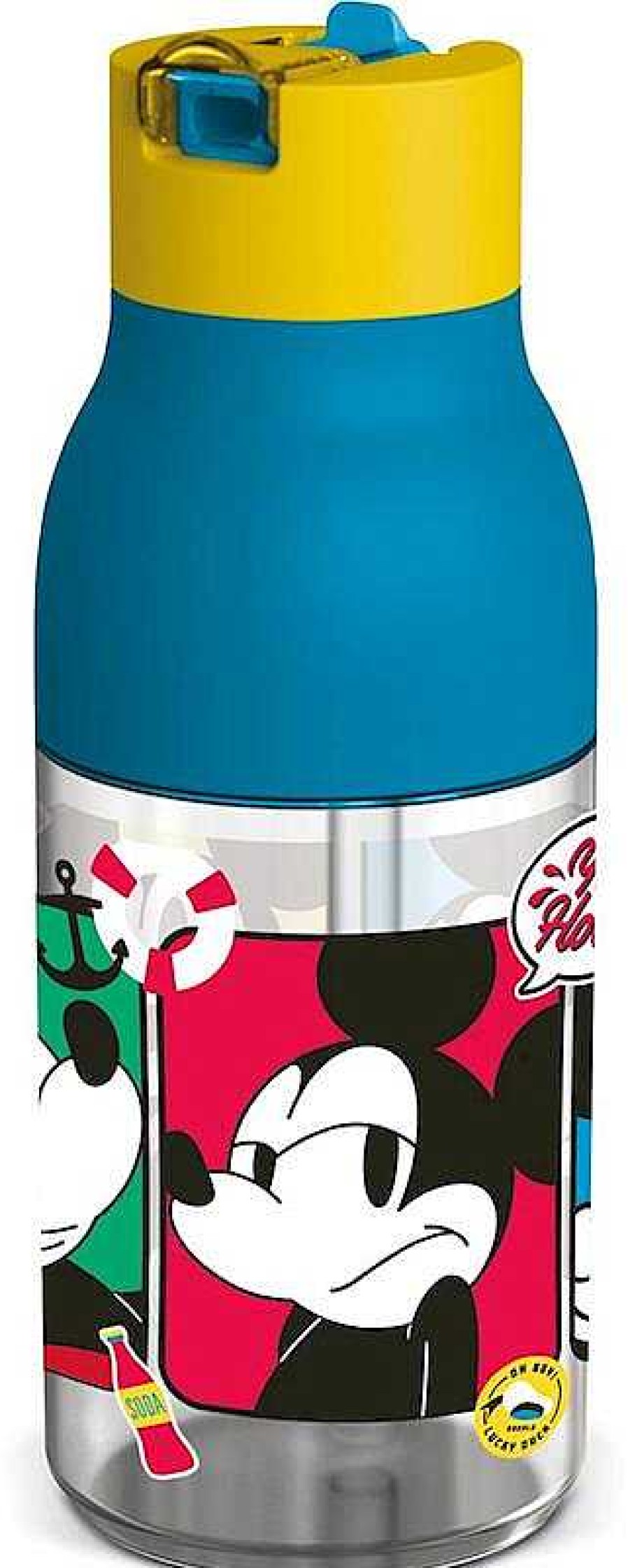 Primera Comuni N Stor | Botella Infantil Con Pajita Mickey Mouse 420Ml