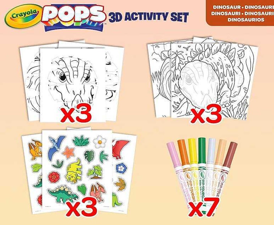 Juegos Del Hogar Crayola | Set Actividades Color Pops Dinosaurios Crayola