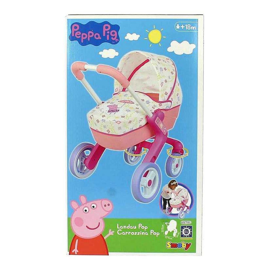 Mu Ecas Smoby | Cochecito Pop Pram Peppa Pig