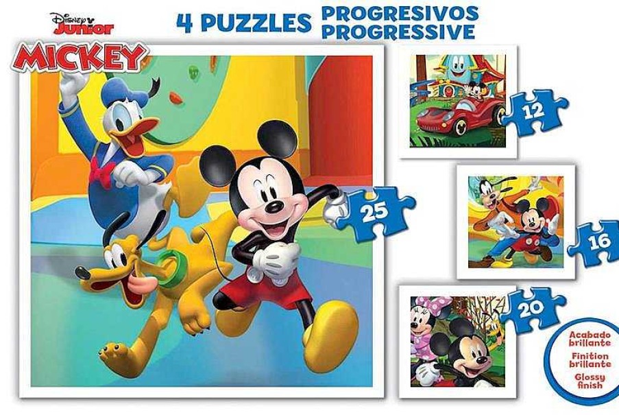 Puzzles Educa Borrás | Puzzle Mickey Y Amigos Progresivos