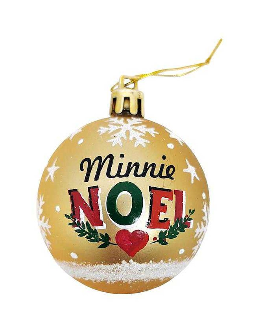 Adornos Navide Os Safta | Bolas Navidad Minnie Lucky Pack 6 Oro