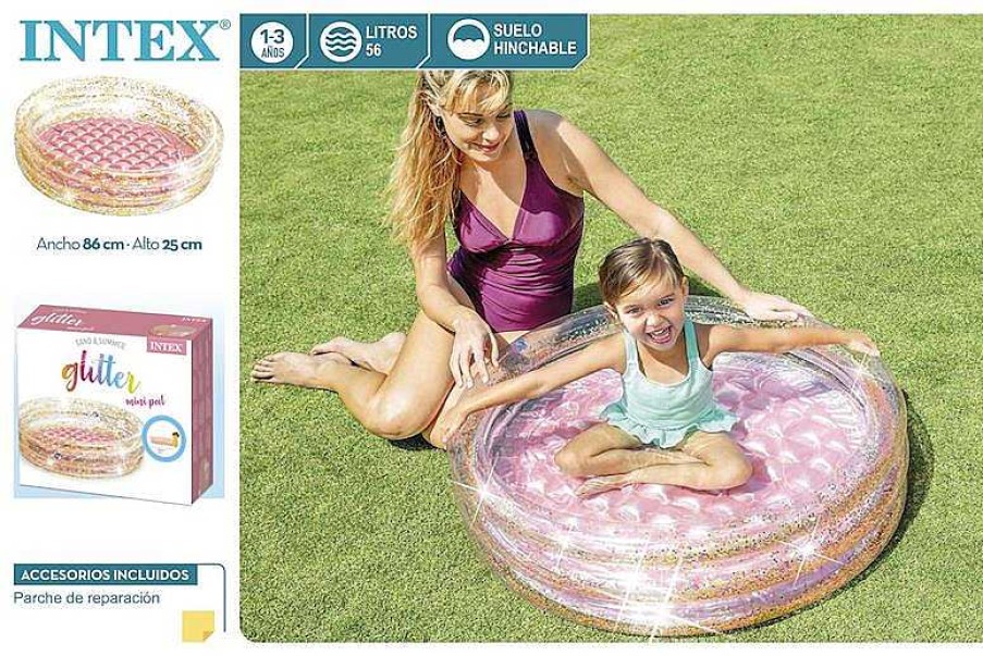 Juguetes Para Piscina Y Accesorios Intex | Piscina Hinchable Glitter Suelo Hinchable