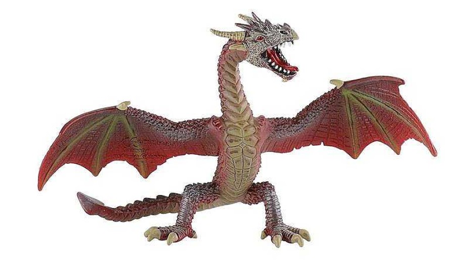 Figuras De Acci N Bullyland | Figura Dragon Alas Abiertas Rojo