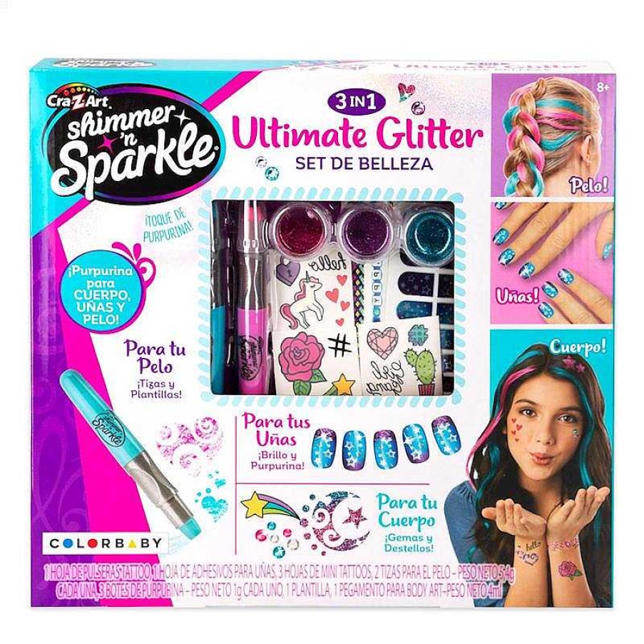 Juegos De Belleza Color Baby | Set De Belleza 3 En 1 Shimmer N Sparkle