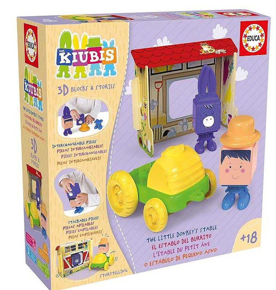 Juegos De Construcci N Educa Borrás | Juego Kiddicubes Establo Y Tractor