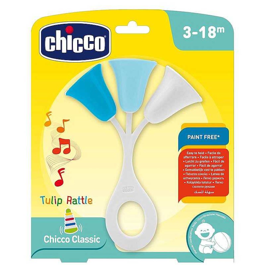 Juguetes Para Beb S Chicco | Sonajero Tulip N Azul Chicco