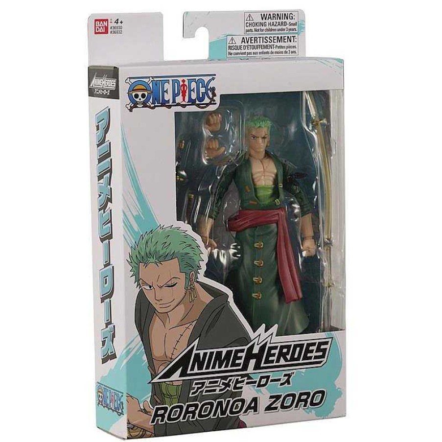 Figuras De Acci N Bandai | Figura Articulada Anime Heroes One Piece Zoro 17 Cm