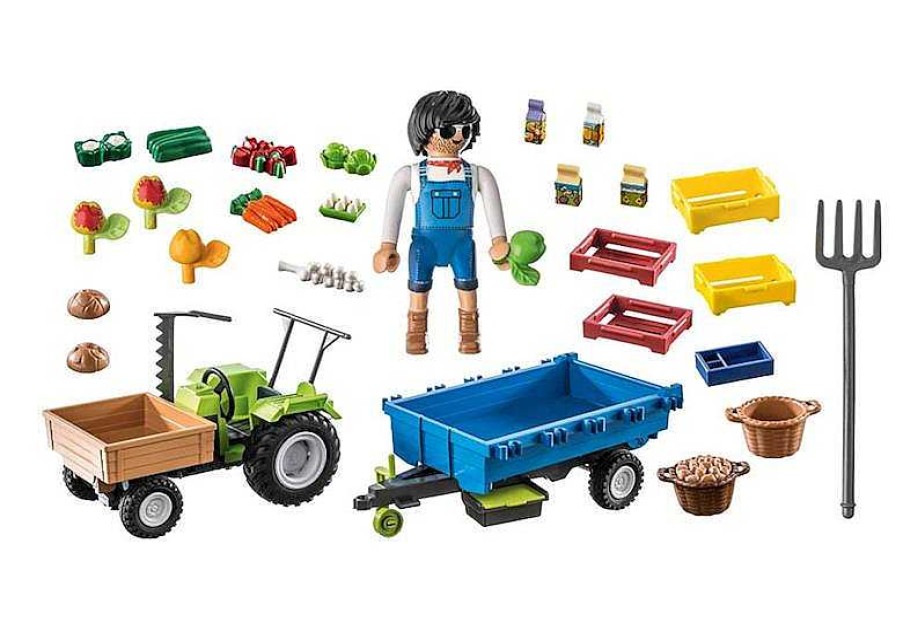 Playmobil Playmobil | Tractor Con Remolque Playmobil Country