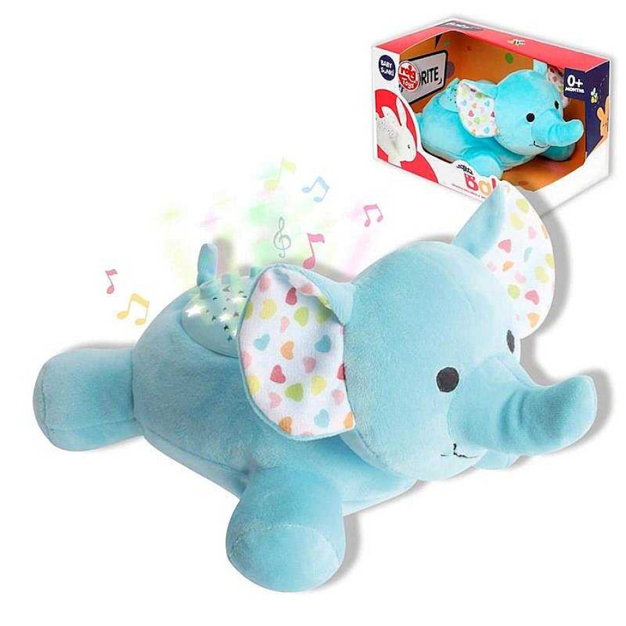 Peluches Reig | Proyector Musical Elefante Peluche 25 Cm