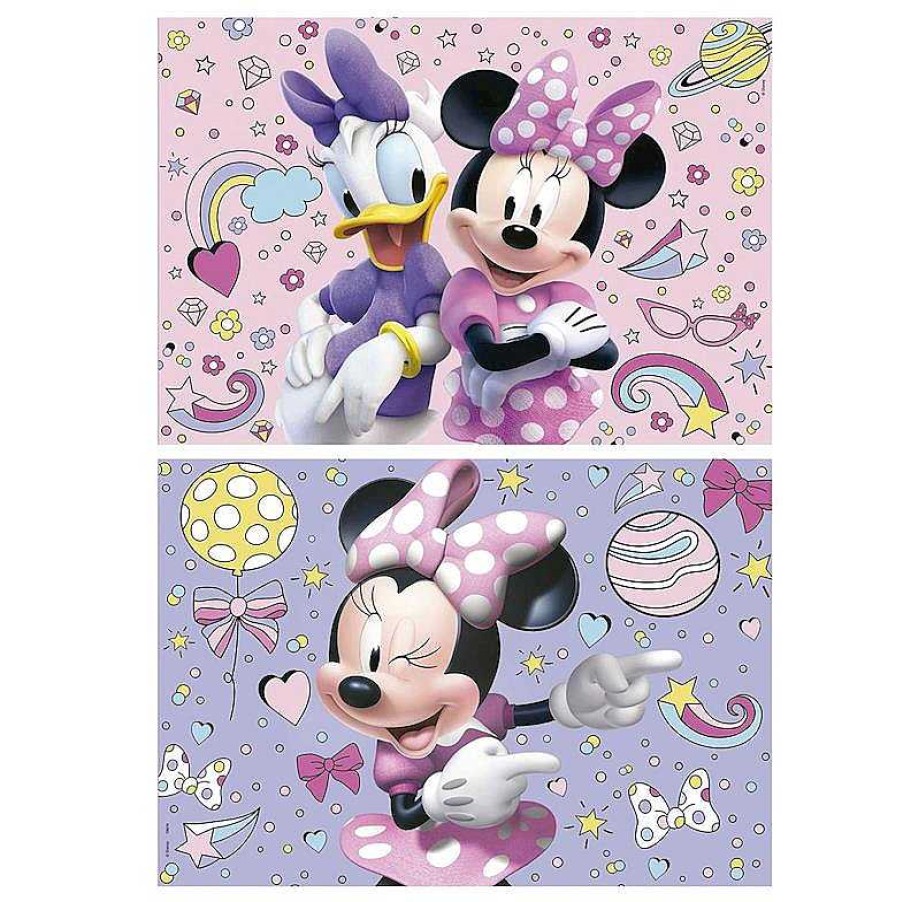 Puzzles Educa Borrás | Set De 2 Puzzles Infantiles Minnie 48 Piezas