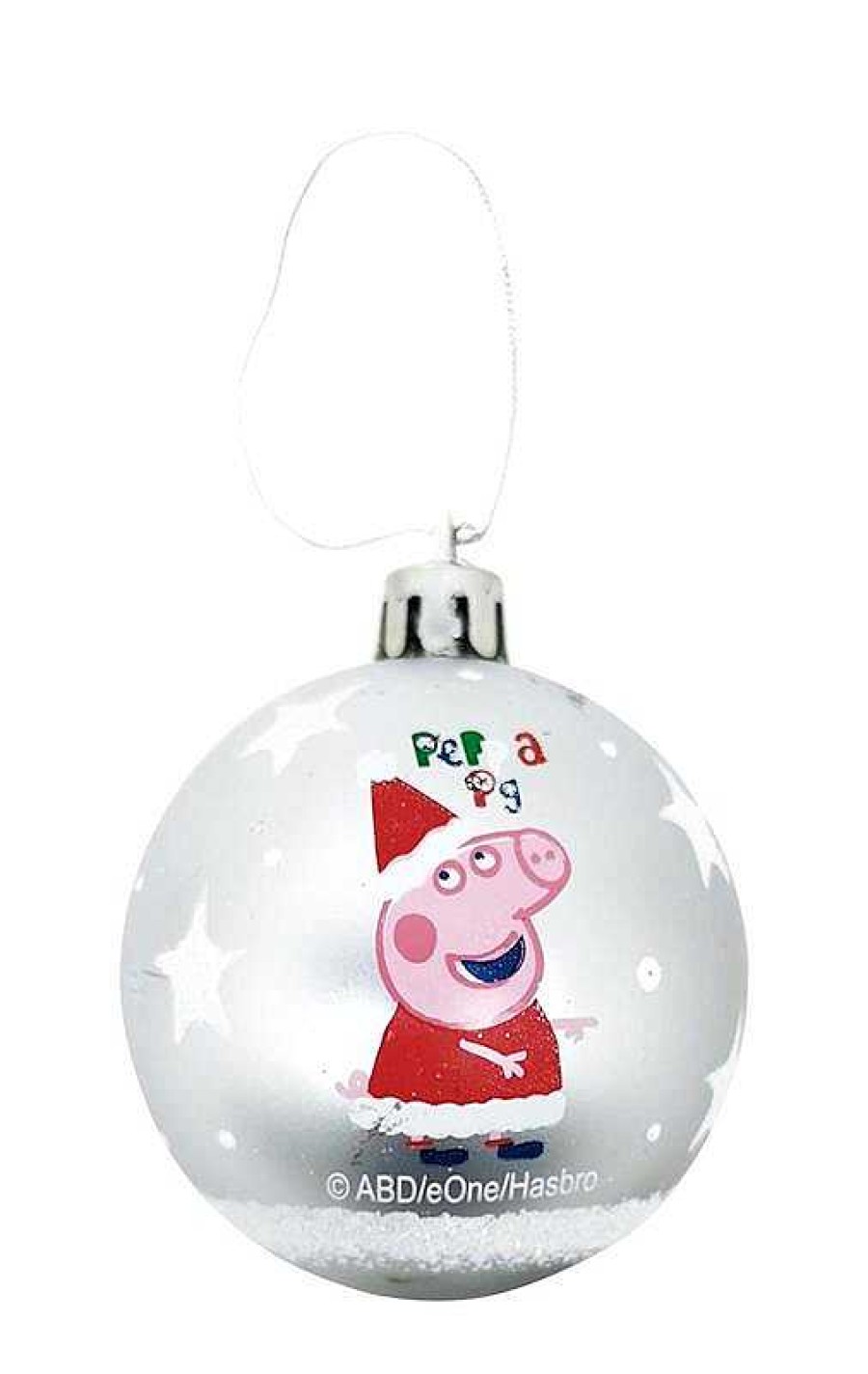 Adornos Navide Os Safta | Bolas Navidad Peppa Pig Pack 6 Plata