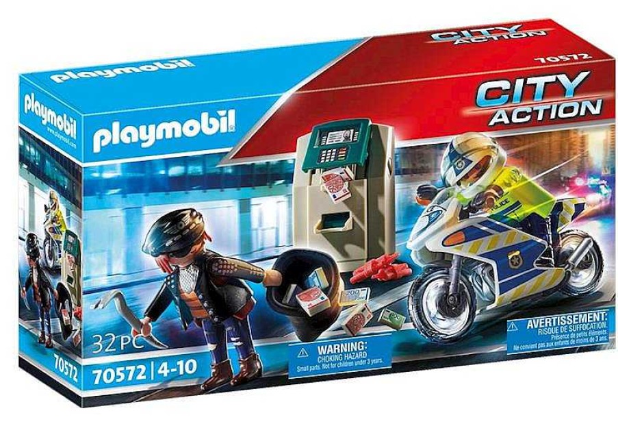 Playmobil Playmobil | Playmobil City Action Moto De Polic A En Persecuci N