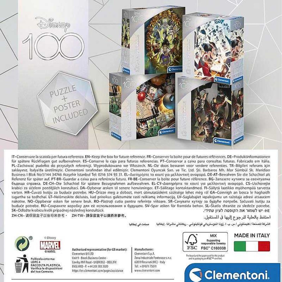 Puzzles Clementoni | Puzzle Disney 100 Aniversario 1000 Piezas Clementoni