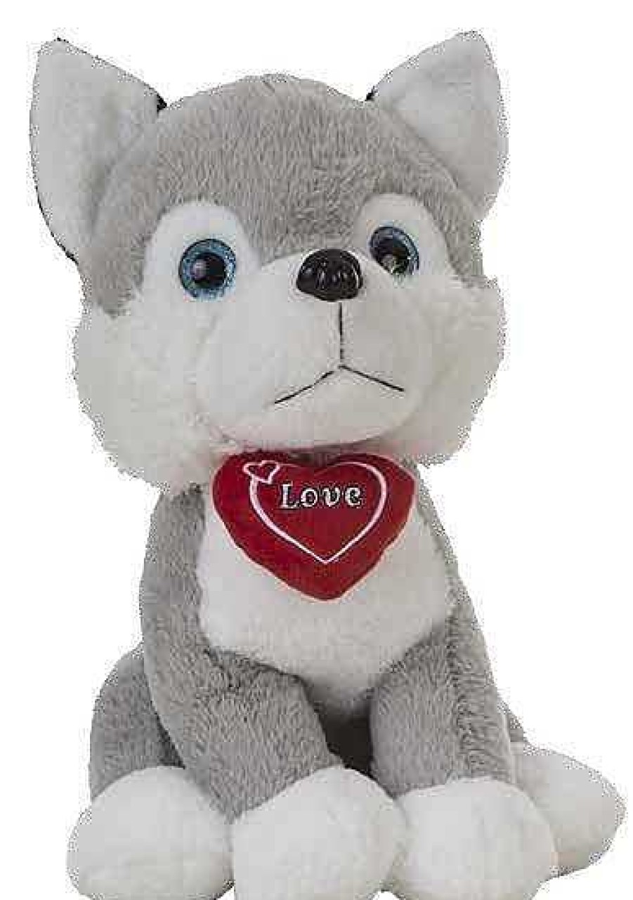 Peluches Creaciones Llopis | Husky Coraz N Peluche 36Cm