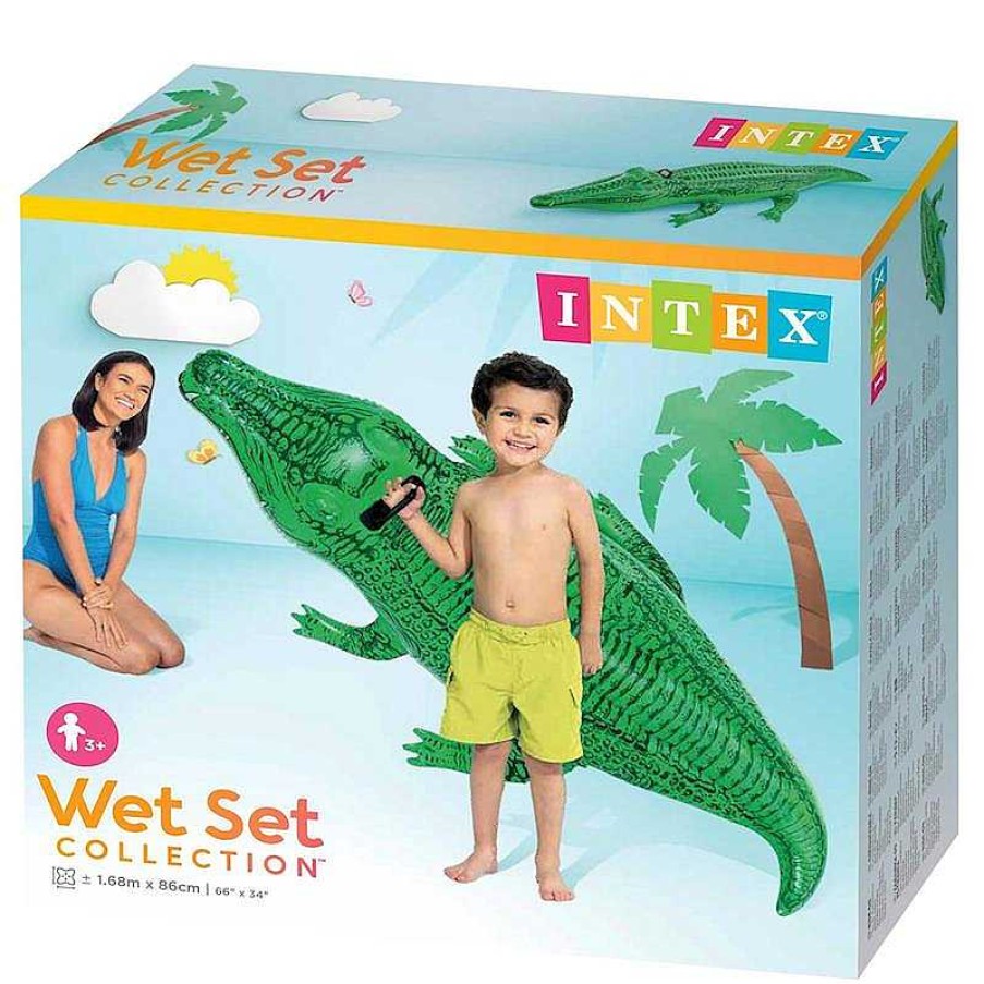 Juguetes Para Piscina Y Accesorios Intex | Figura Hinchable Cocodrilo Con Asas Intex