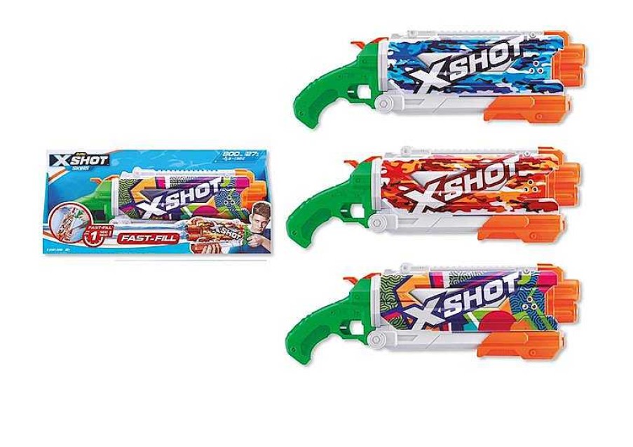 Juguetes Para Piscina Y Accesorios Zuru | Pistola De Agua X-Shot Skins Pump Action Fast-Fill