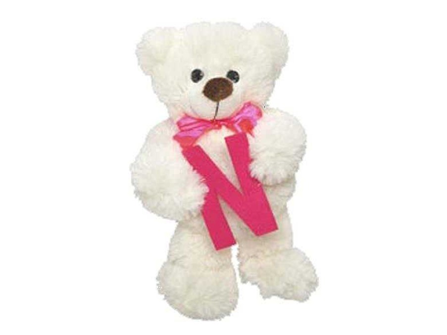 Peluches Beatriz | Peluche Osito Con Letra N 23 Cm Artesan As Beatriz