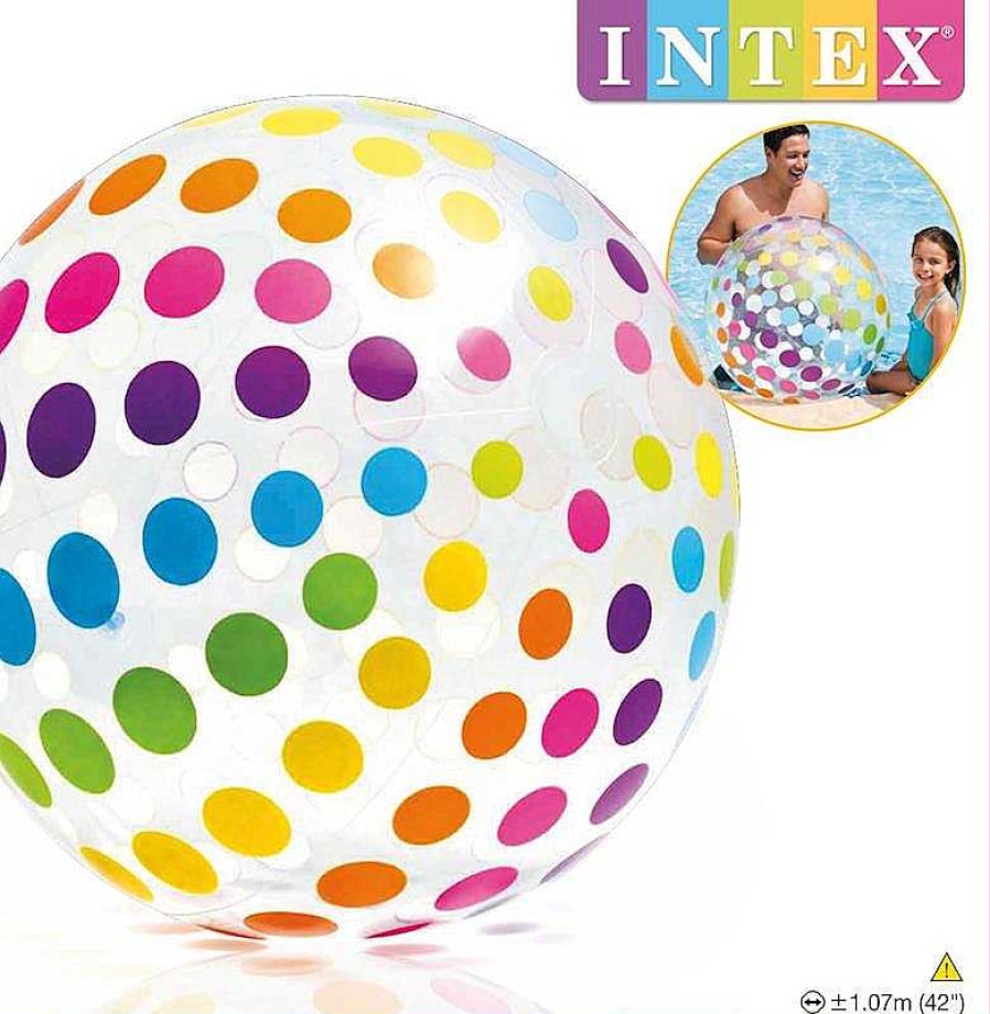 Juguetes Verano Intex | Pelota Hinchable Gigante Lunares Intex